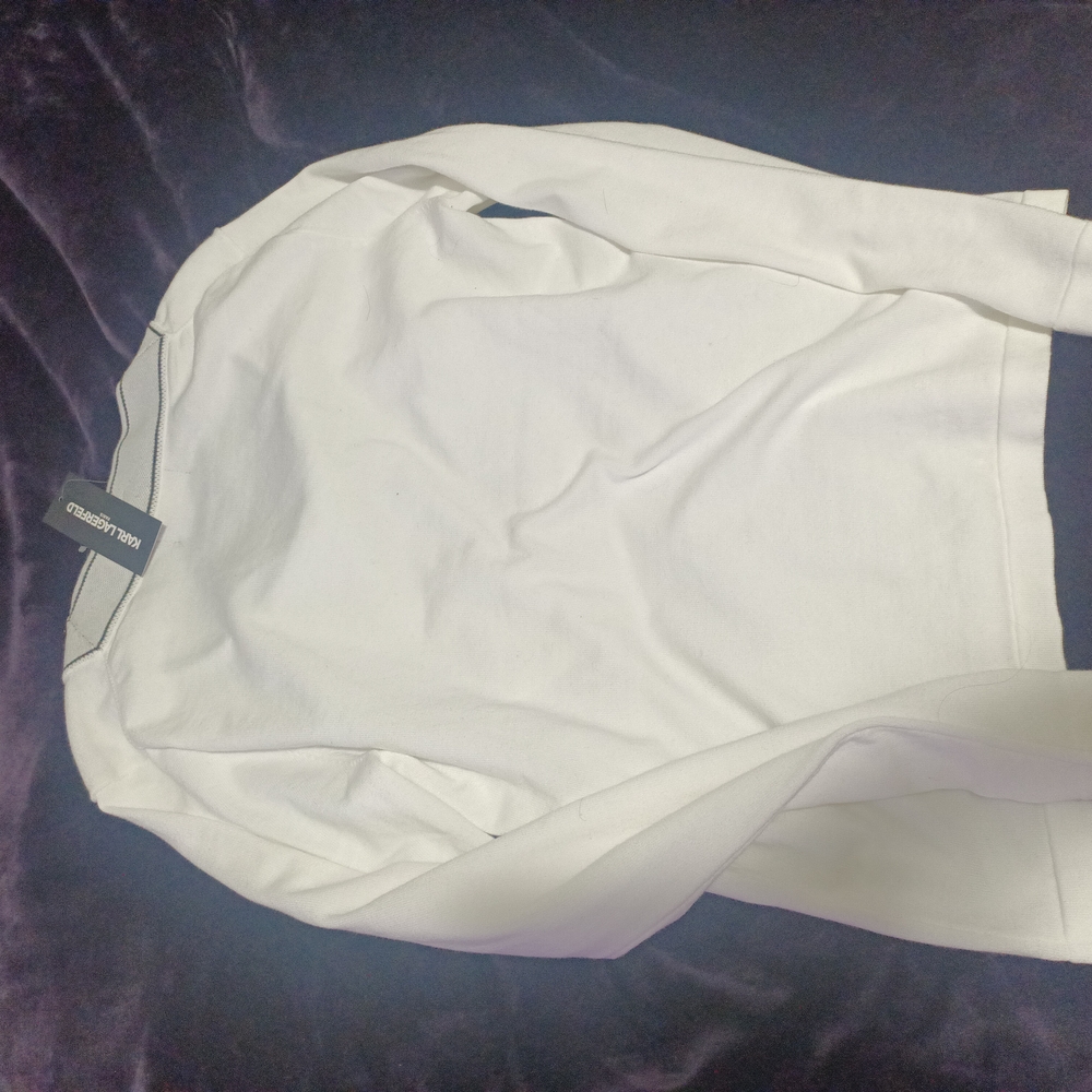 White Karl Lagerfeld Long Sleeve Top